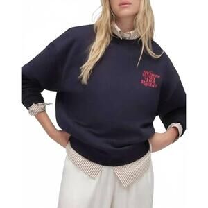 NEW FAVORITE DAUGHTER hot rabbi sweatshirt in navy red